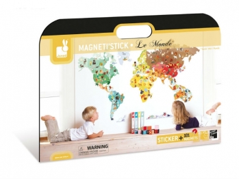 Magneti'Stick - Magnetli Dekoratif Duvar Sticker - World